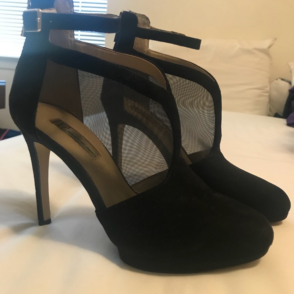 INC International Concepts Velvet Mesh Booties